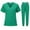 Mint Green, variant on DJskiyers Stretchy Scrubs for Women Set 2 Piece Medical Uniform V Neck Scrub Top and Pants Nursing Suit Workwear Sets