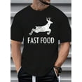 thumbnail image 1 of Camiseta deportiva informal para hombre: corte holgado, mezcla de algodón, diseño gráfico de cervatillo, cómoda y transpirable, ideal para el día a día en primavera/verano., 1 of 7