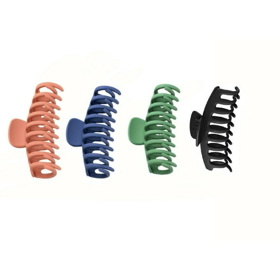 4 Pcs Large Hair Claw Clips - 4.33 Inch Nonslip Big Hair Clamps, Strong Hold Jaw Clips for Women And Girls, Suitable for Thin or Thick Hair, Fashion Hair Accessories