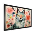 thumbnail image 2 of Designart "Boho Wolf in Pink and Green III" Animals Framed Wall Art Decor - Modern Farmhouse Green Wolf Living Room Framed Canvas Art, 2 of 6