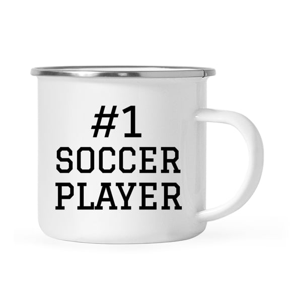 Koyal Wholesale Campfire Coffee Mug Thank You Gift, #1 Soccer Player, Set of 1