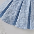thumbnail image 7 of Kogui Dresses Girls Toddler Girls Dress Linen Ruffle Backless Sleeveless Kids Casual Party Dresses 2T 3T (Blue,2-3 Years), 7 of 7
