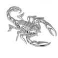 thumbnail image 2 of Walbest 1 Pack Scorpion Sticker Car Decals 3D Funny Cool Metal Home Decorative Car Body Decor Badge - Silver, 2 of 6