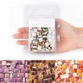 thumbnail image 2 of Leadrop 500Pcs 1x1cm Ceramic Mix-color Square Glass DIY Crafts Mosaic Tiles Art Supplies, 2 of 11