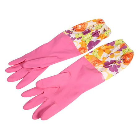 Waterproof Household Dishwashing Glove Water Dust Stop Cleaning Rubber (Best Rubber Gloves For Dishwashing)