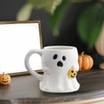 thumbnail image 4 of 15 oz Halloween Pumpkin Ghost Ceramic Coffee Mug Cute Ghost Pattern Shaped Novelty Drinking Cup with Handle for Women Men Gifts Halloween Party Decoration, 4 of 7