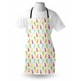 thumbnail image 3 of Pineapple Apron Fresh Tropical Fruits Hand Drawn Hawaii Foliage on Colorful Triangles Background, Unisex Kitchen Bib Apron with Adjustable Neck for Cooking Baking Gardening, Multicolor, by Ambesonne, 3 of 3