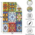thumbnail image 4 of Soft Absorbent Reusable Kitchen Towels, Set of 6|28x18 in, Mexican Ceramic Tile Pattern-1 Dining Kitchen Living Room Tea Towels Dish Towels Decorative Towels, 4 of 7