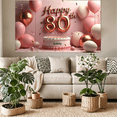 thumbnail image 7 of Golden Stars Happy 80th Birthday Celebration Banner for Party Backdrop and Decorations Ideal for Photography Background Birthday Party Supplies, 7 of 7