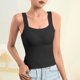 thumbnail image 1 of Blusa de pijama de manga corta para mujer, lisa, informal, a la moda, con cuello regular, sin mangas, para dormir, pijamas para mujer, 1 of 9