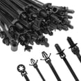 thumbnail image 1 of 110 PCS Automotive Installation Black Push Mount Cable Zip Ties Assorted Sizes, 1 of 5
