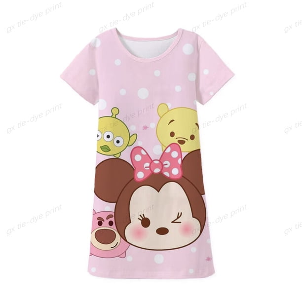 ¡Nueva llegada! Vestido de verano para niña, juego de rol, falda de princesa, Mickey Mouse, Minnie, linda falda de niña, conjunto de estilo de dibujos animados Gift6T Gao Jinjia LED