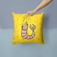 thumbnail image 2 of Carolines Treasures LD6120PW1414 14 x 14 in. Shrimp Decorative Fabric Pillow, 2 of 4