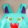 thumbnail image 4 of Bows for Girls Cute Dinosaur Tail Sleeveless Short Climbing Sling Romper, 4 of 9