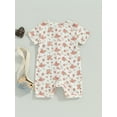 thumbnail image 4 of Liacowi Baby Boys Girls Jumpsuits 6M 12M 18M 24M Short Sleeve Floral Print Bodysuits Playsuit for Infant Boys Girls Summer One Piece Clothes, 4 of 8