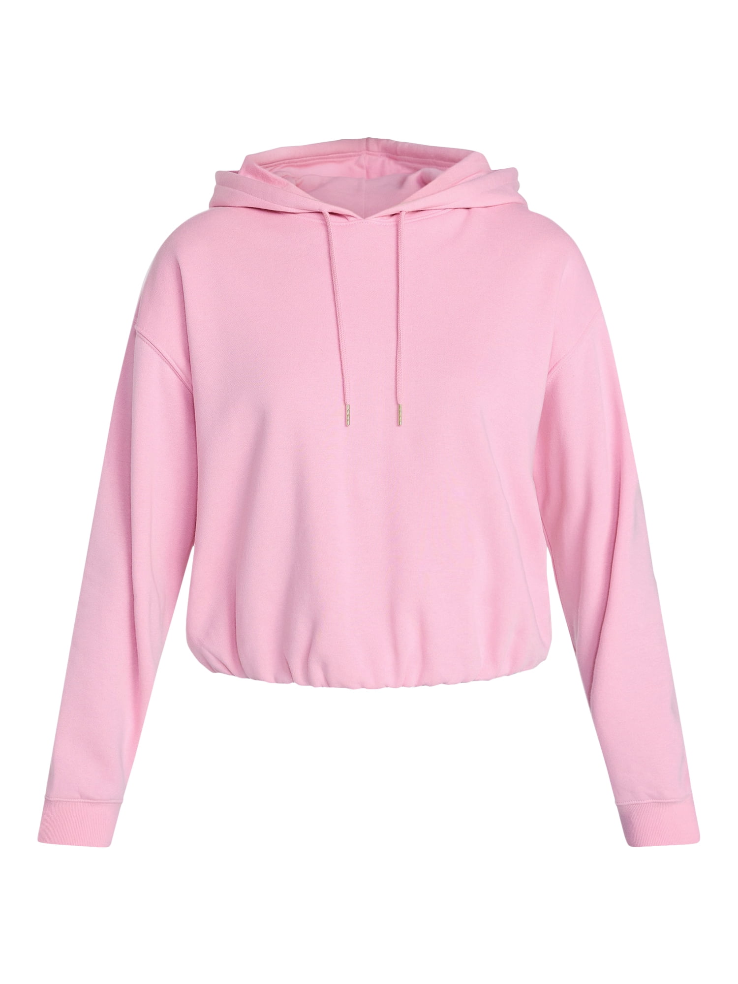 Time and Tru Women's Bubble Hem Pullover Hoodie, Size XS-XXXL