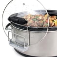thumbnail image 5 of Soporte de tapa de olla de cocción lenta para cocinar, organizador de tapas de ollas Manos libres, se adapta a la mayoría de ollas de cocción lenta, estante para tapas de ollas de acero inox, 5 of 5