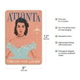 thumbnail image 2 of Atlanta Georgia - Southern Belle - Delta Air Lines - Vintage Airline Travel Poster by John Hardy c.1960s - 8 x 12 inch Vintage Wood Art Sign, 2 of 4