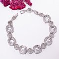 thumbnail image 5 of White Topaz, CZ 925 Sterling Silver Adjustable Bracelet 7-8" B140831, 5 of 6
