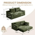 thumbnail image 6 of 73" Convertible Sofa Bed, 2 in 1 Folding Couch Bed, Boneless Couch in a Box, Cloud Loveseat Sleeper, Fold Out Comfy Floor Futon Sofa with 2 Pillows for Living Room Bedroom, Green, 6 of 9