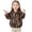 A Brown, variant on QSXADF Unisex Boys and Girls Winter Hooded Puffer Jacket Long Sleeve Graphic Lightweightful Quilted Zip Up Warm Winter Outerwear Coat for Children