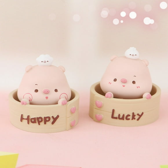 2 lovely bobblehead steamer pigs car accessories car decorations baking birthday cake decoration decorations different sizes