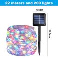 thumbnail image 2 of Los 22m llevaron la luz solar del árbol de la decoración del día de fiesta del árbol impermeable al aire libre de la luz de las estrellas de la secuencia ligera, 2 of 7