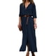 thumbnail image 1 of Vestido maxi de mujer sólido con escote en V profundo Vestido de manga larga con cordones divididos en otoño para niña Speravity FS9538-16, 1 of 6