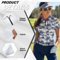 thumbnail image 6 of Binienty Palm Tree Matching Shirts for Couples with Zipper Neck Lightweight Athletic T-Shirts Tennis Outfits Fashion Classic Fit Shirts for Women and Men Daily Wear, 6 of 7