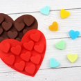 thumbnail image 2 of Moldes de silicona para chocolate, forma de corazón del día de San Valentín, antiadherentes, bandejas para hornear, bandejas para cubitos de hielo para hacer pasteles, dulces, gela, 2 of 5