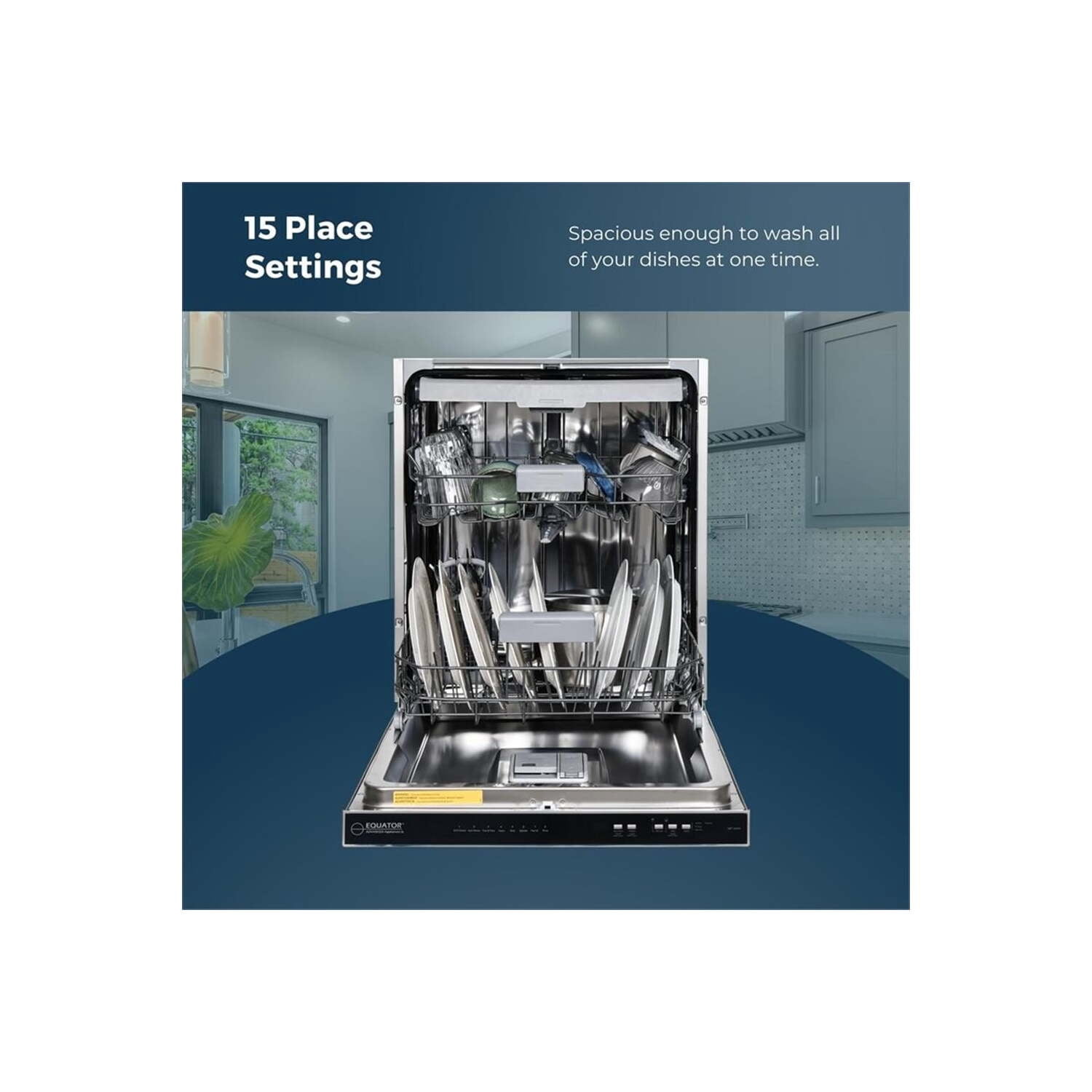 Equator 24" Stainless Steel Built-In Dishwasher w/ Top Control in Silver