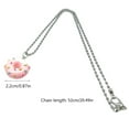 thumbnail image 3 of WINDLAND Acrylic Mini Donuts Pendant Necklace Metal Bead Chain Collar Necklaces Jewelry, 3 of 16