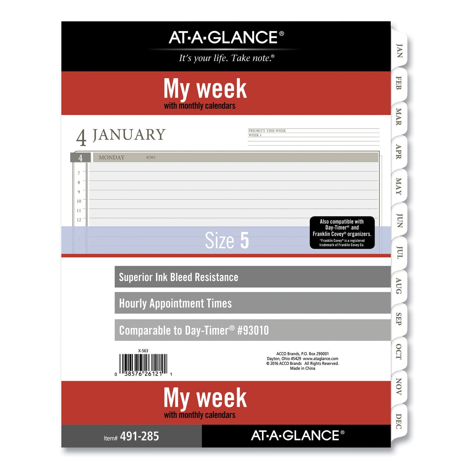 Uitstekend Gevangene Tandheelkundig AT-A-GLANCE 2-Page-Per-Week Planner Refills 11 x 8.5, White Sheets,  12-Month (Jan to Dec): 2023 - Walmart.com