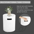thumbnail image 2 of Afterglow 16" Propane Tank Cover Table, Round Tank Container Fits Standard 20 lb Cylinder Bottle Storage Box Hideaway Table, Gas Tank Holder for Outdoor Gas Fire Pits, White, 2 of 6