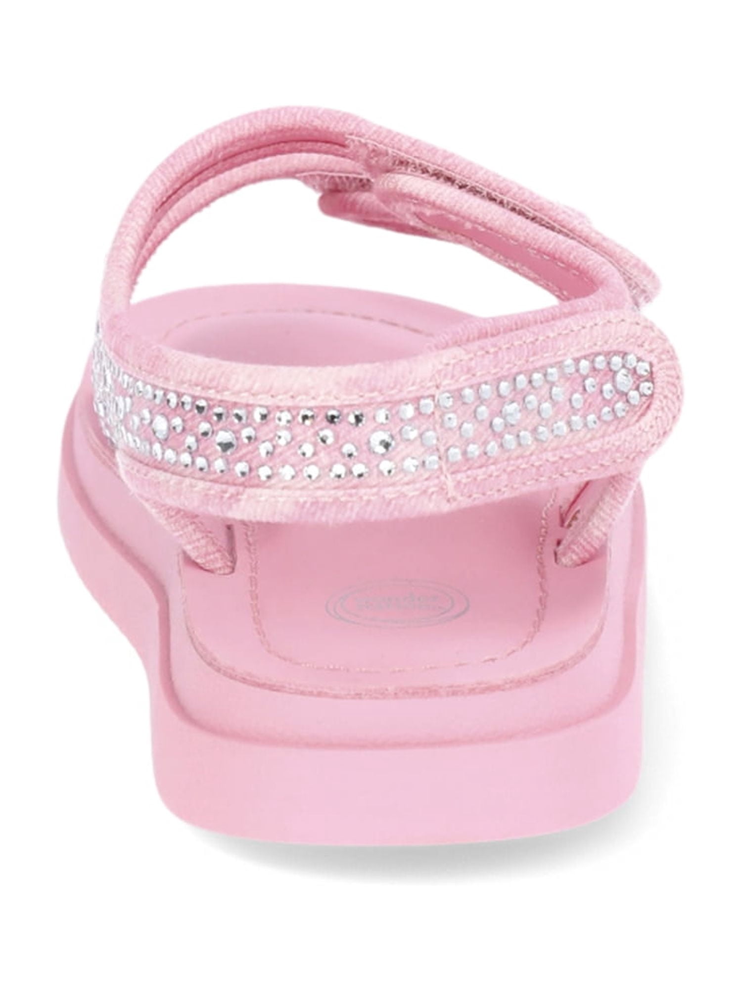 Wonder Nation Little and Big Girls’ Rhinestone Two Strap Sandals