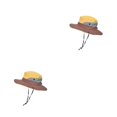 thumbnail image 2 of Sombreros para el sol Qarigey Ropa de protección solar Accesorio Niños Adultos Senderismo Coleta Agujero Pescador Azul, 2 of 6