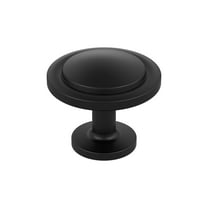 Amerock Loop 1-3/16 inch (30mm) Diameter Matte Black Cabinet Knob - 25 Pack