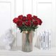 thumbnail image 3 of 12 PCS Artificial Roses, 50cm Single Long Stem Fake Rose (Wine Red), 3 of 5