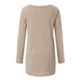 thumbnail image 3 of SHOPESSA Womens Tops Plus Size Long Sleeve Workout Shirts Casual V-Neck T-Shirt Loose Workout Tops Solid Blouse, 3 of 5