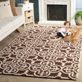 thumbnail image 3 of SAFAVIEH Cambridge Kimberly Geometric Wool Area Rug, Dark Brown/Ivory, 6' x 6' Square, 3 of 11