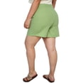thumbnail image 3 of Short clásico de lino (talla extra), modelo 0136 (Verde) Roman Fashion  SH-ELY-0136-OLIVO, 3 of 5