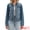 Grey Blue, variant on DARING DIVA Women's Classic Washed Long Sleeve Denim Jackets With Pockets S Grey Blue