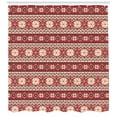 thumbnail image 3 of Ambesonne Nordic Shower Curtain, Scandinavian Snow Pattern, 69"Wx70"L, Dark Coral White Blush, 3 of 3
