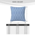 thumbnail image 6 of ZICANCN Rhombus Plaid Stripe Blue Throw Pillow Covers, Bed Couch Sofa Knit Decorative Pillow Covers for Living Room Farmhouse, 22"x22", 6 of 8