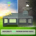 thumbnail image 5 of HOTEEL Canopy 10'x20' Pop Up Canopy Tent Heavy Duty Waterproof Adjustable Commercial Instant Canopy Outdoor Party Canopy Parties,Wedding,Outside Patio,Event,Portable Car Canopy,Gray, 5 of 9