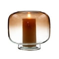 thumbnail image 2 of Mainstays 8" Brown Ombre Glass Hurricane Pillar Home Candle Holder Large, 2 of 9
