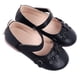 thumbnail image 2 of Zapatos de vestir planos cómodos Nikou de Cuero PU para niños con suela suave y flores color negro 21, 2 of 15