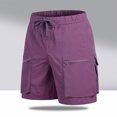 thumbnail image 4 of RFQWOVSR Mens Shorts Lightweight Loose Fit Cargo Shorts Athletic Casual 5 Inch Inseam Utility Pocket Outdoor Shorts XL, 4 of 5