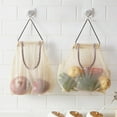 thumbnail image 1 of Hanging Storage Vegetable Mesh Bag, 2 Pcs Washable Wall Hanging Fruit Basket For Garlics Potatoes Onion or Pantry Organizer, 1 of 5
