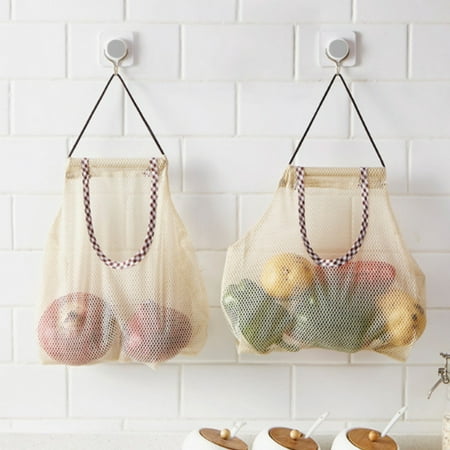 Mesh Bags for Fruit and Vegetable Hanging Storage for Potato Onions Green Pepper Fruits (Best Way To Store Green Peppers)